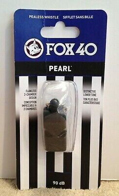 Fox 40 Pearl Safety Referee Whistle, Black / Pitos / Silbato