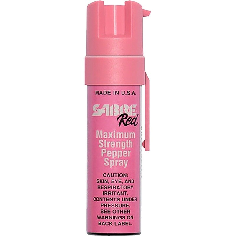 Sabre Red Compact Pepper SprayPink With Clip