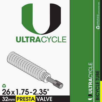 ULTRACYCLE
PRESTA VALVE TUBES,  26'' x 1.75-2.35''