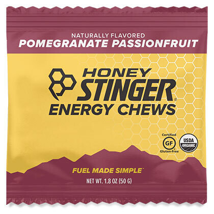 Honey Stinger Organic Energy Chews, Pom Passion Fruit 50g