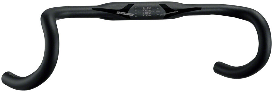 FSA (Full Speed Ahead) Gossamer Compact Drop Handlebar - Aluminum, 31.8mm, 42cm, Black