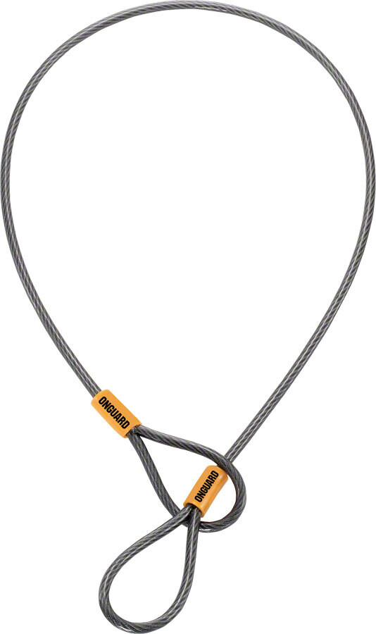 OnGuard Akita Cable for Saddles: 21" x 5m, Gray/Orange