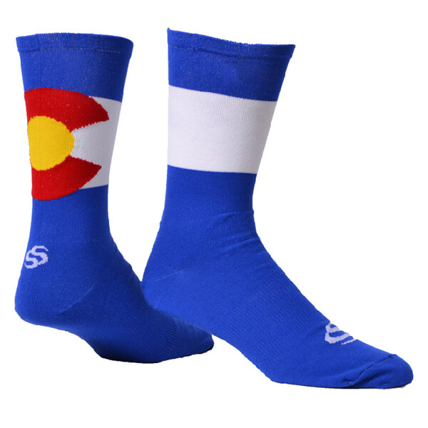 Save Our Soles ColoRADo 7" Socks, Blue Large 10-12