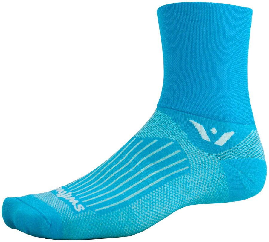 Swiftwick Aspire Four Socks - 4 inch, Lagoon Blue, Medium