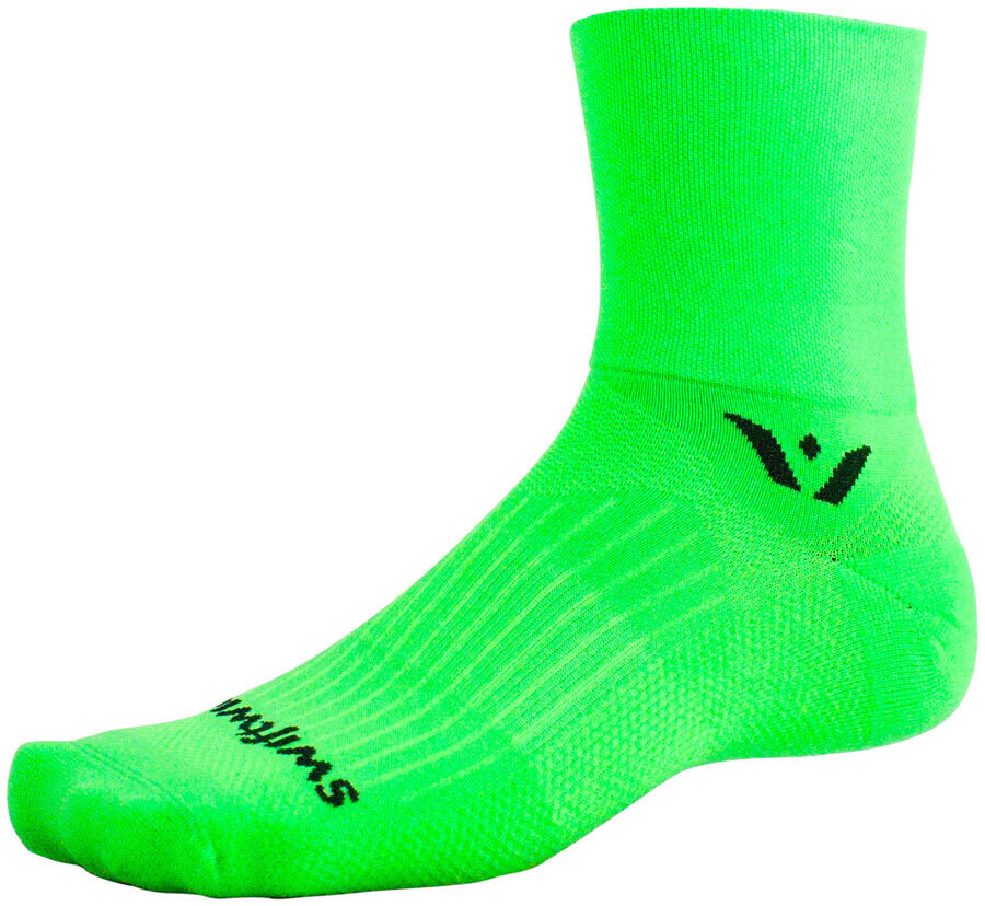 Swiftwick Aspire Four Socks - 4 inch, Lime Green, Large