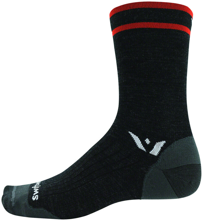 Swiftwick Pursuit Seven Ultralight Socks - 7 inch, Coal Red, Large