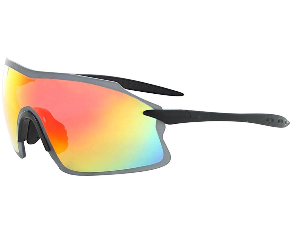 Optic Nerve Fixie PRO Sunglasses: Matte Black with Smoke Red Mirror