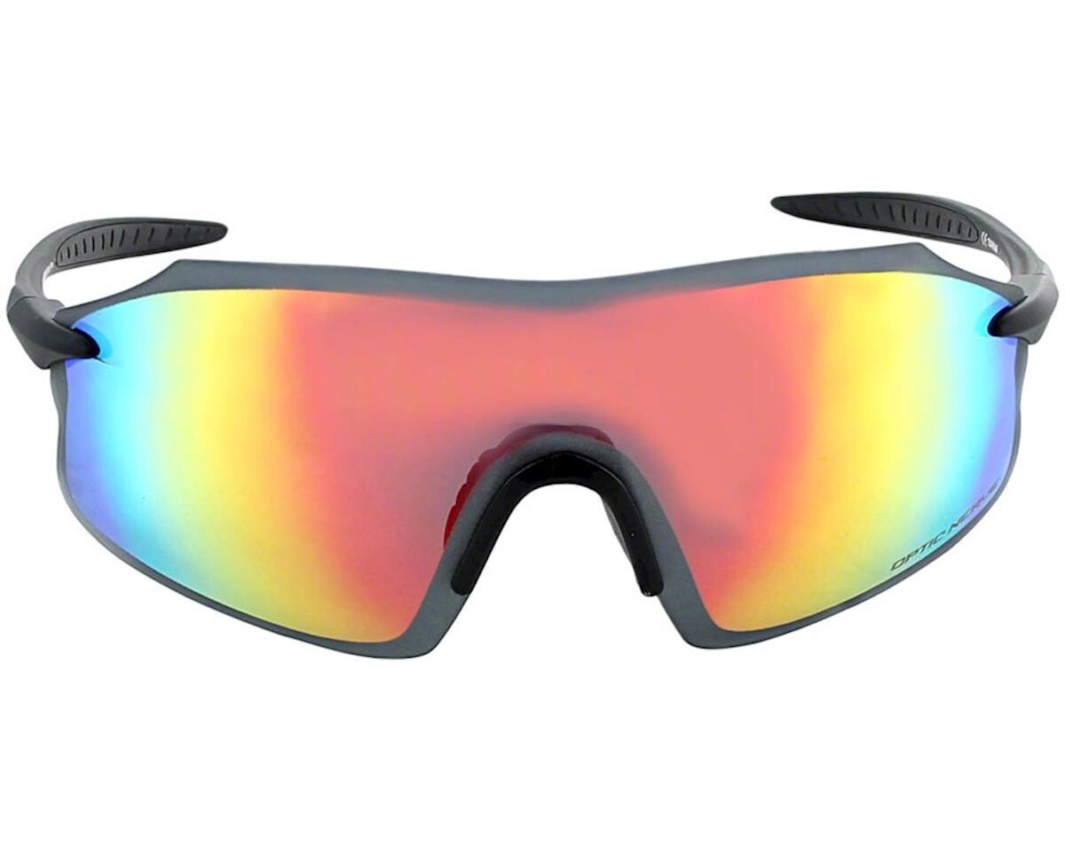 Optic Nerve Fixie PRO Sunglasses: Matte Black with Smoke Red Mirror