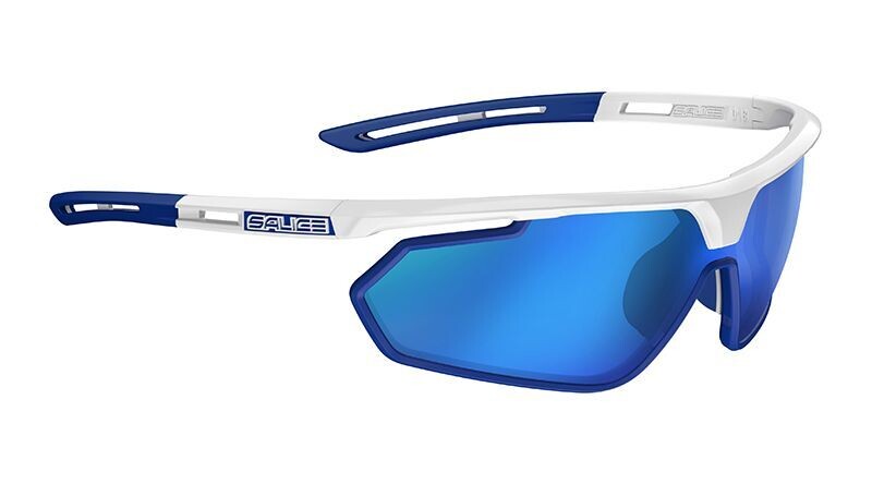 Salice Unisex Sunglasses High-Tech Model 018 with RW, RWX and RWP - White Blue