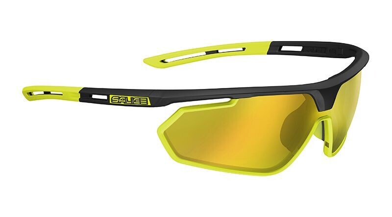 Salice Unisex Sunglasses High-Tech Model 018 with RW, RWX and RWP - Black Yellow