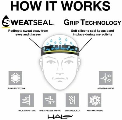 Halo Headband Halo II, Sweatband Pullover for Unisex Black
