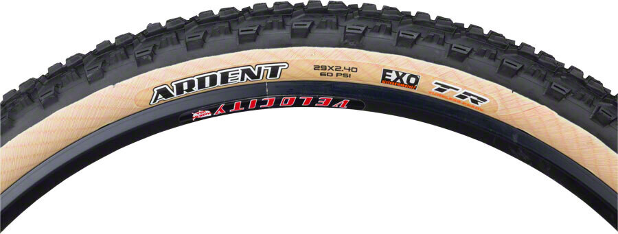 Maxxis Ardent Tire - 29 x 2.4, Tubeless, Folding, Black/Light Tan, Dual, EXO