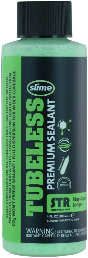 Slime Premium Tubeless Tire Sealant Free Sample: For UST and and Tubeless - Ready Systems, 4oz Bottle