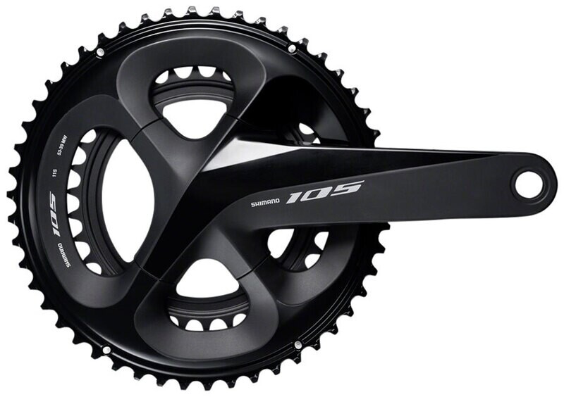 Shimano 105 FC-R7000 Crankset - 170mm, 11-Speed, 50/34t, 110 BCD, Hollowtech II Spindle Interface, Black