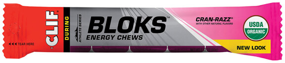CLIF BLOKS - Energy Chews - Cran Razz Flavor - Non-GMO - Plant Based Food - Fast Fuel for Cycling and Running- Workout Snack