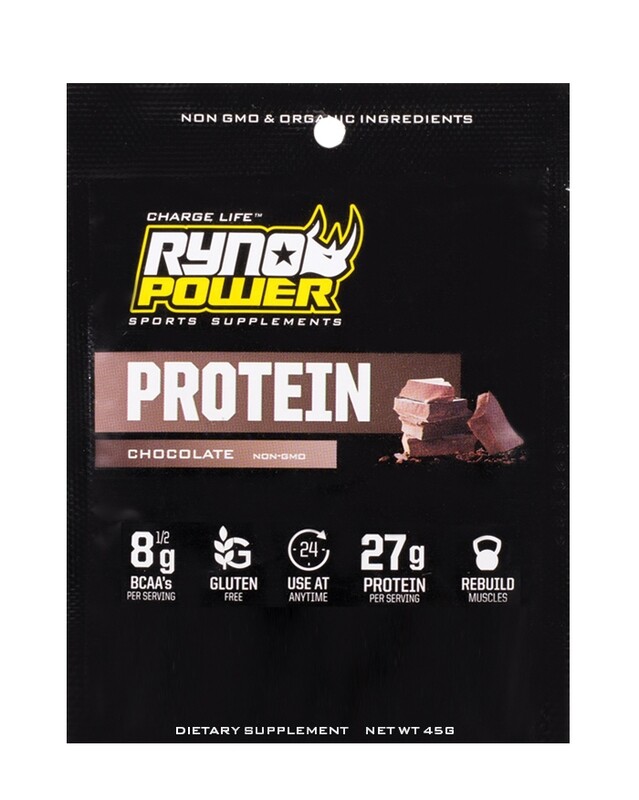 Ryno Power Protein Powder, Single Serving - Chocolate
