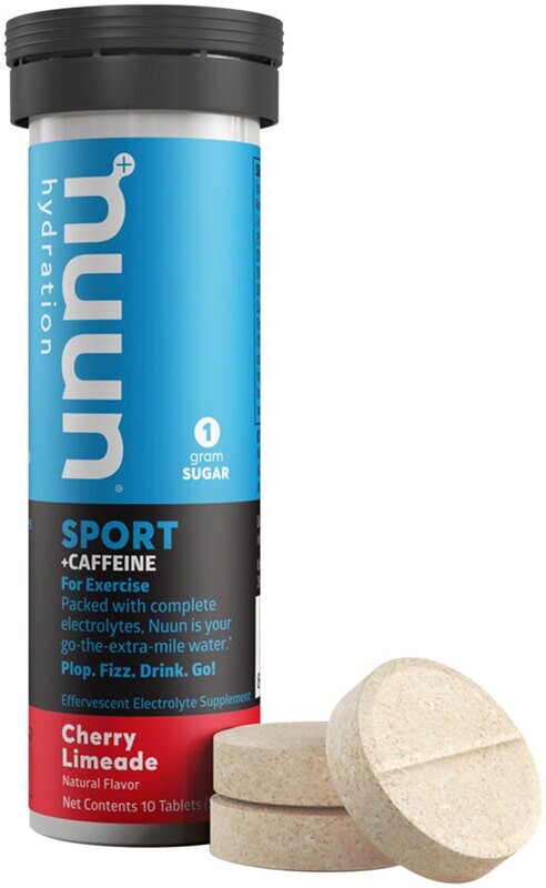 Nuun Sport + Caffeine Hydration Tablets: Cherry Limeade, Box of 8 Tubes
