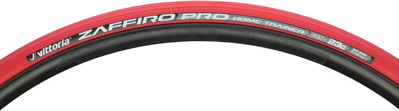 Vittoria Zaffiro Pro Home Trainer Tire: Folding Clincher 700x23 Red