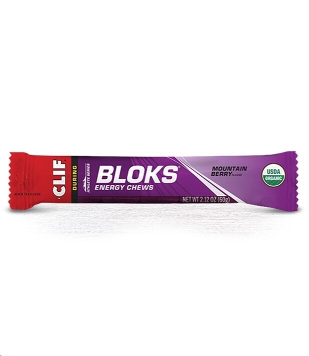 CLIF BLOKS - Energy Chews - Mountain Berry - Non-GMO - Plant Based Food - Fast Fuel for Cycling and Running