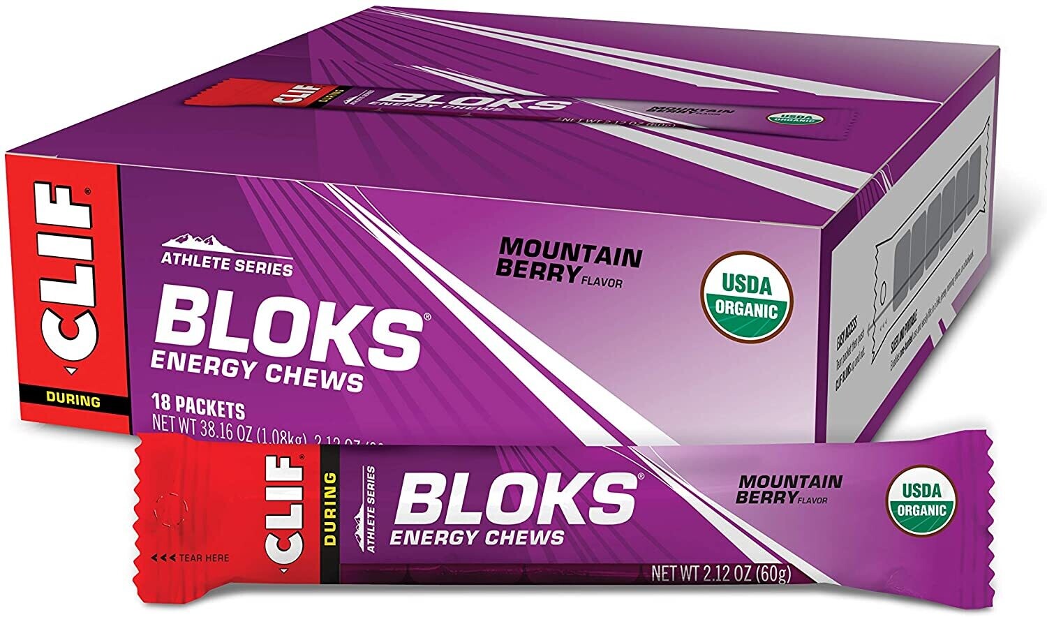 Clif Shot Bloks Energy Chews, Mountain Berry