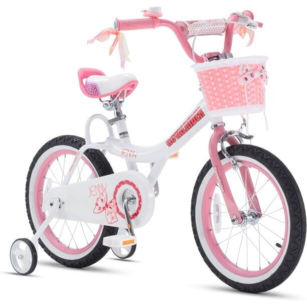Royalbaby Jenny Pink 20'' Kid's Bicycle With Training Wheels and Basket