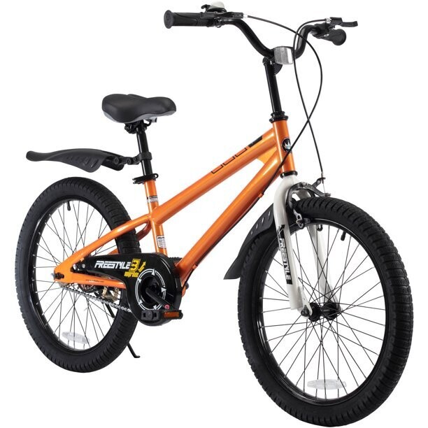 RoyalBaby Freestyle Kids Bike 20'' inch Girls and Boys Kids Bicycle with Kickstand Orange