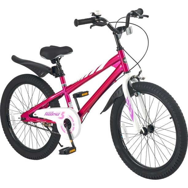 RoyalBaby Freestyle Kids Bike 20'' inch Girls and Boys Kids Bicycle Red with Kickstand