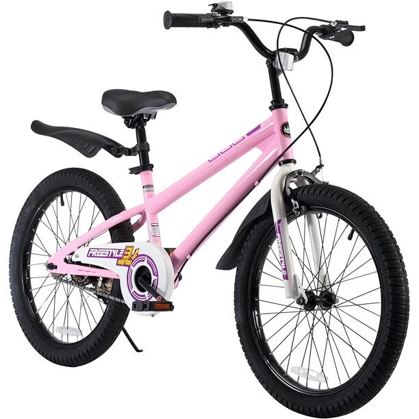 RoyalBaby Freestyle Kids Bike 20'' inch Girls and Boys Kids Bicycle with Kickstand Pink