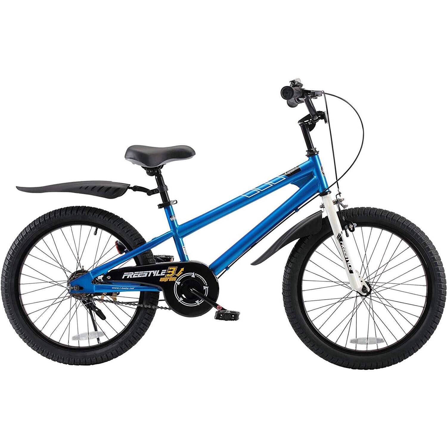 RoyalBaby Freestyle Kids Bike 20'' inch Girls and Boys Kids Bicycle Blue with Kickstand