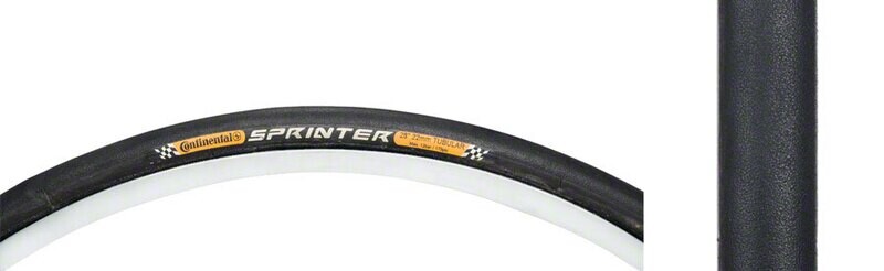 Continental Sprinter Tubular Tire - 700 x 25, Tubular, Folding, Black, 180tpi