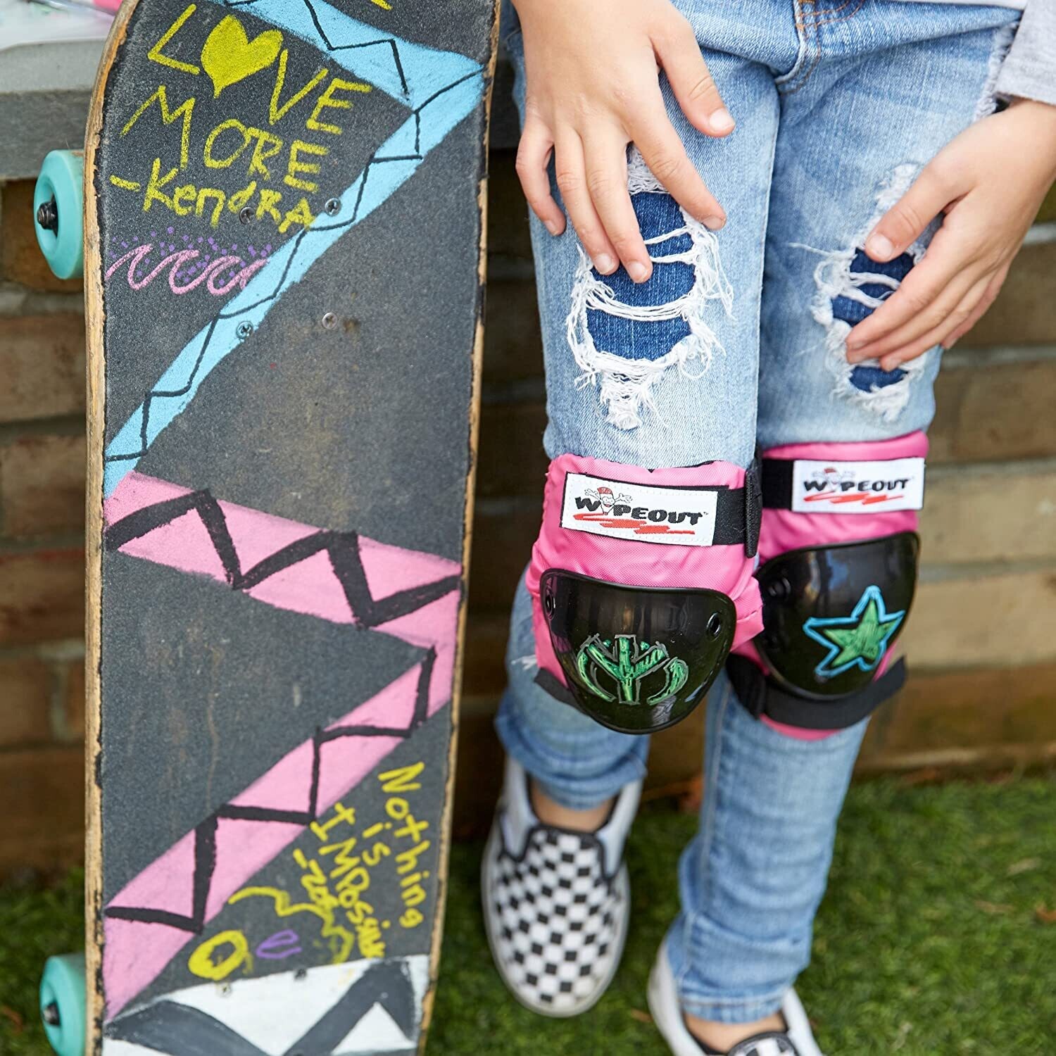 Wipeout Dry Erase Kids Pad Set with Knee Pads, Elbow Pads, and Wristguards