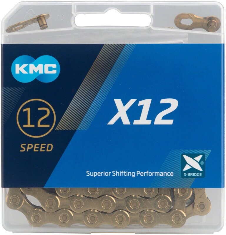KMC X 12 Chain: 12-Speed 126 Links Silver