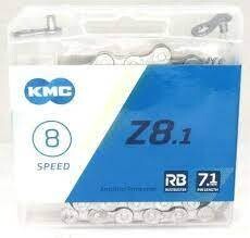 KMC, Z8.1 Rustbuster, Chain, Speed: 6/7/8, 7.1mm, Links: 116, Silver