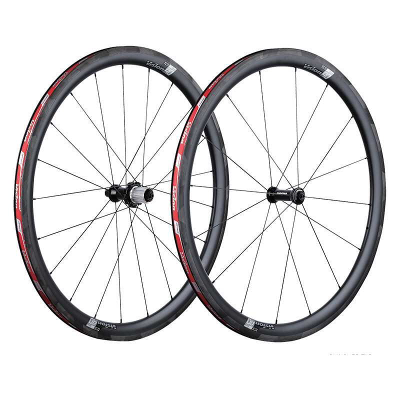 Vision SC40 TL Clincher Carbon Wheelset 9-11 Seed 700 Tubeless Compatible
