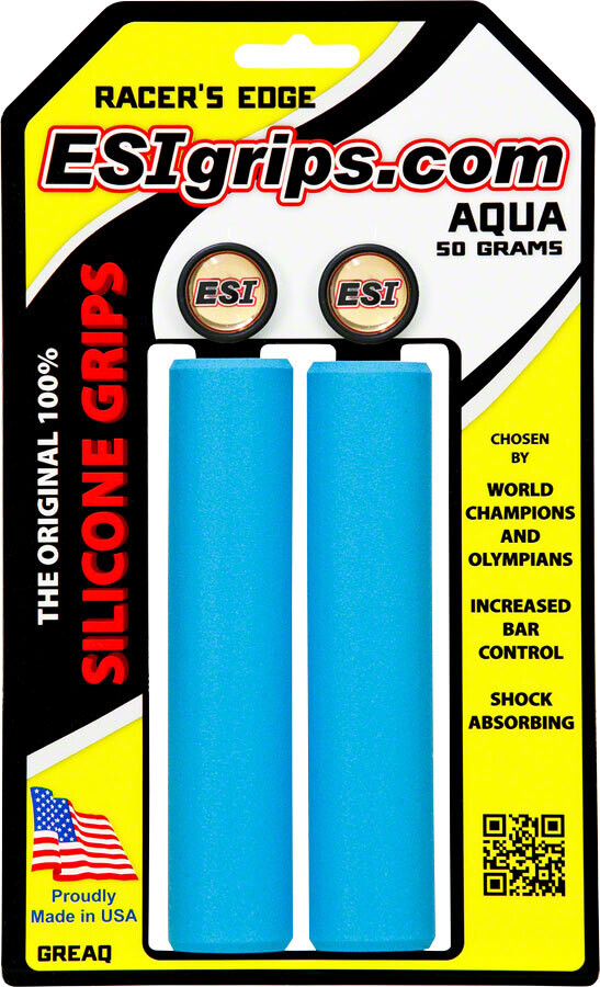 ESI 30mm Racer&#39;s Edge Silicone Grips: Aqua K2028