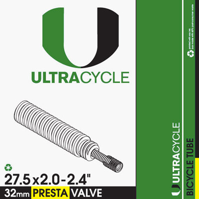 ULTRACYCLE PRESTA VALVE TUBES,  27.5'' x 2.0-2.4'',  32 mm