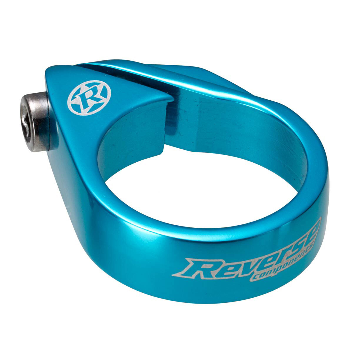 Reverse Bolt Seatpost Clamp, 34.9mm, Light Blue