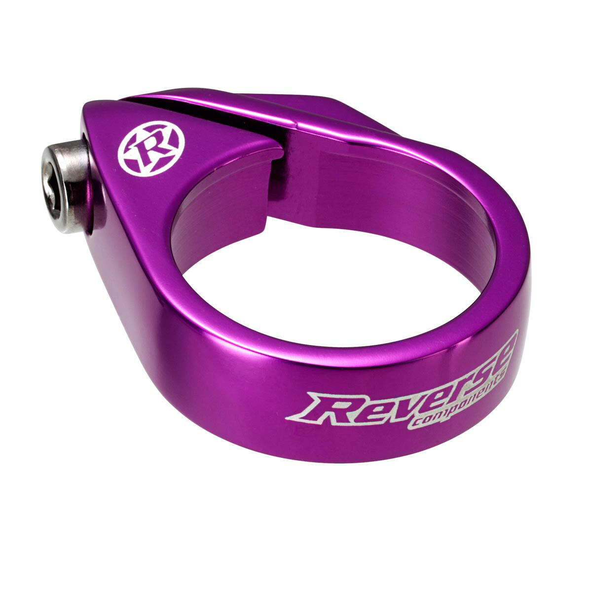 Reverse Bolt Seatpost Clamp, 34.9mm, Purple