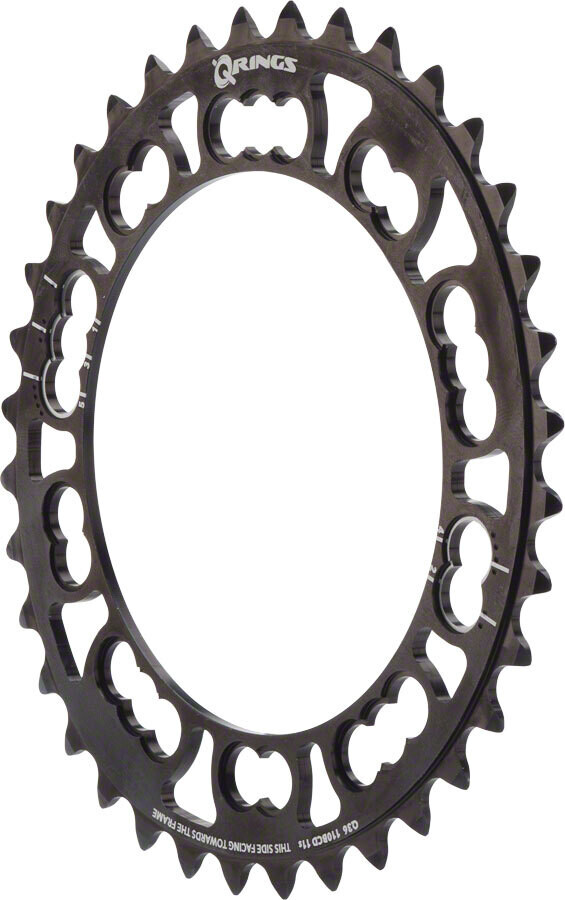 Rotor Q-Ring 110 x 5 BCD Five Oval Position Chainring: 34t inner for usewith 50t