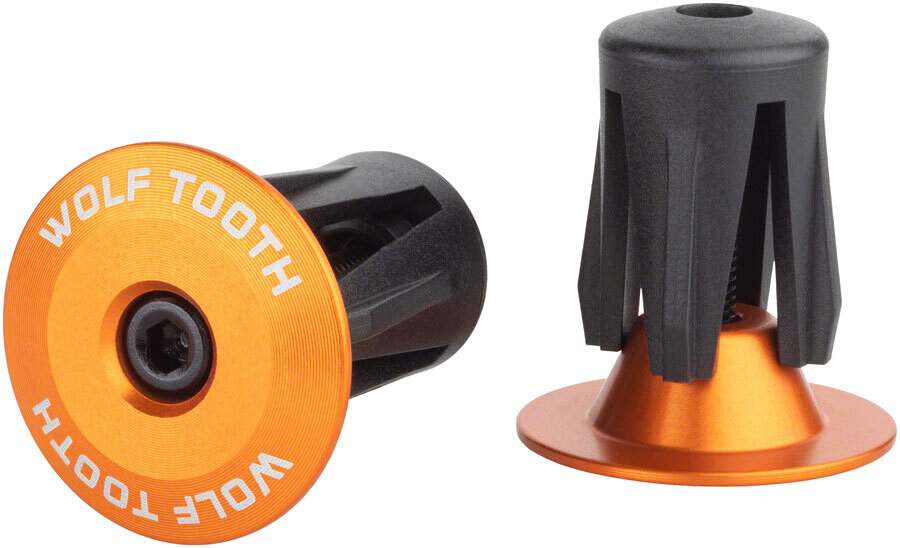 Wolf Tooth Alloy Bar End Plugs - Orange