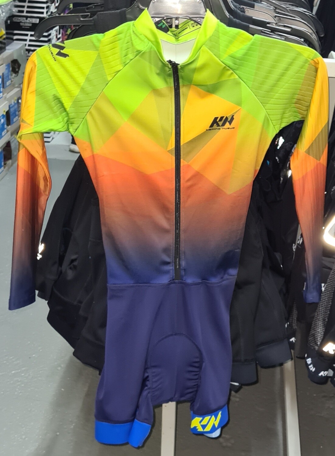 Kamino Nuevo Skinsuits Pro Cut Orange/Blue Long Sleeves XS