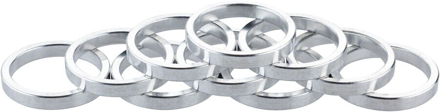 Problem Solvers Headset Stack Spacer - 28.6, 5mm, Aluminum, Silver 1-1/8&quot; Diameter (1-spacer)