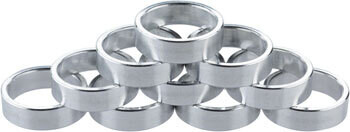 Problem Solvers Headset Stack Spacer - 28.6, 10mm, Aluminum, Silver - 1-1/8" Diameter - one spacer