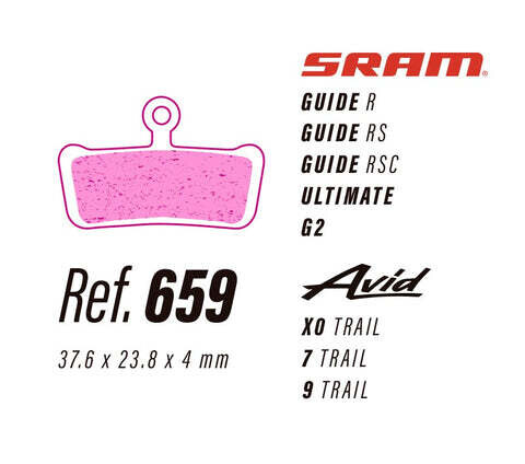 LESS 659 BALANCE PAD FOR SRAM GUIDE, ULTIMATE/G2, AVID X0/9/7