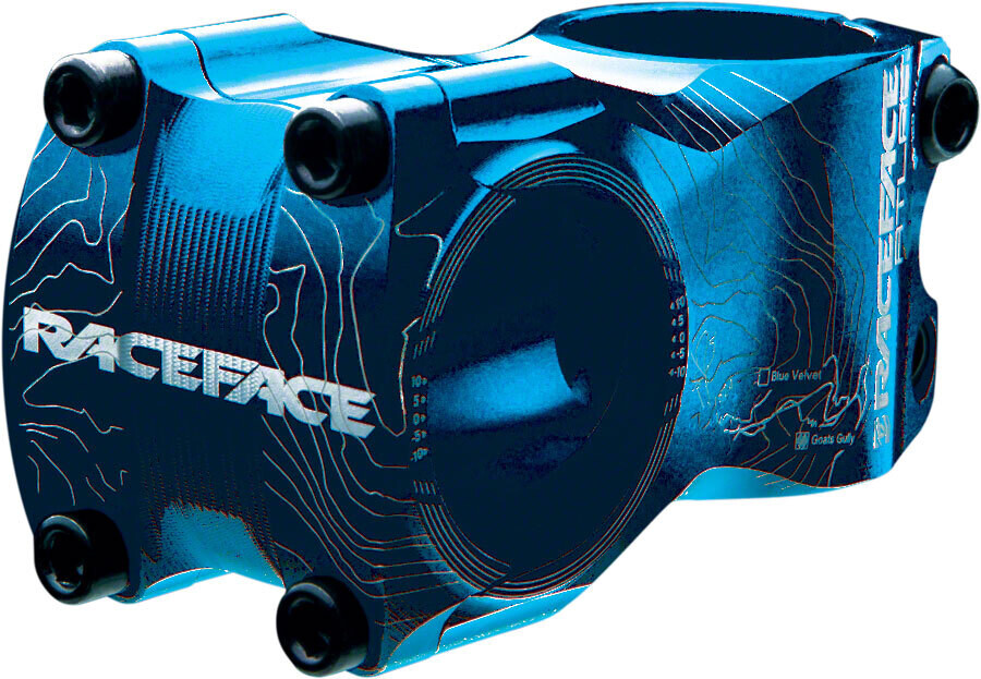 RaceFace Atlas Stem - 50mm, 31.8 Clamp, +/-0, 1 1/8", Aluminum, Blue
