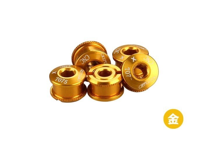 GUB Single Speed Chainrings Bolts 5pcs lot Gold 