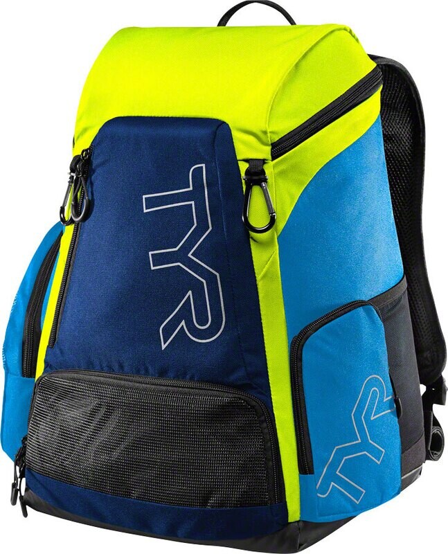 TYR Alliance 30L Backpack: Blue/Green