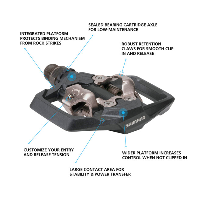 Shimano PEDAL, PD-ME700, SPD, W/O REFLECTOR, W/CLEAT (SM-SH51)