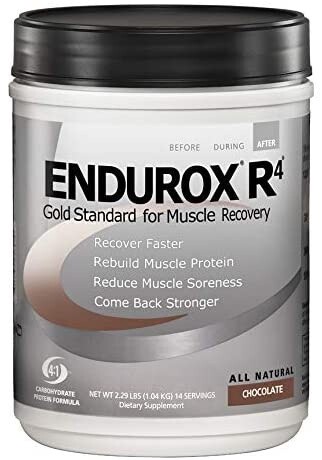 Endurox R4, All Natural Post Workout Recovery Drink Mix with Protein, Carbs, Electrolytes and Antioxidants for Superior Muscle Recovery, Net Wt. 2.29 lb, 14 Serving (Chocolate)