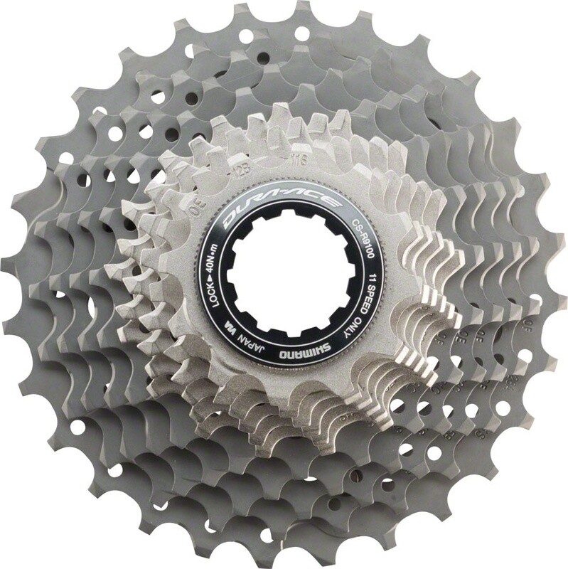 Shimano Dura Ace CS-R9100 Cassette - 11 Speed, 12-28t, Silver/Gray